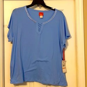 Blue shirt with sequins